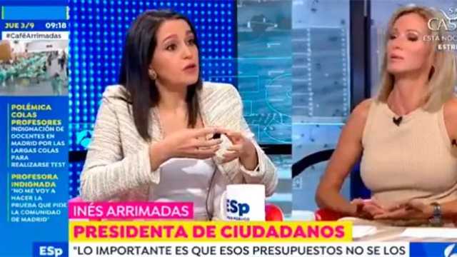 Inés Arrimadas desveló a Susanna Griso las claves del momento político. (Foto: Anena 3)