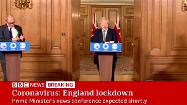 Boris Johnson, ante una dramática situación por la COVID19. (Foto: BBC)