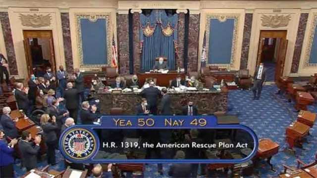 El Senado de Estados Unidos aprobó el nuevo plan de rescate. (Foto. ABCnews)